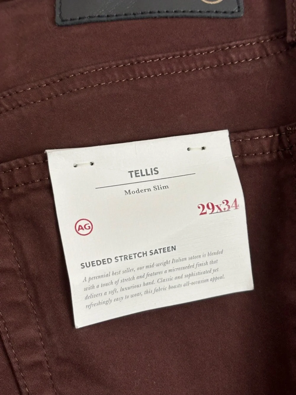 AG Adriano Goldschmied Men's TELLIS Modern Slim Pant Jeans Size: 29x34